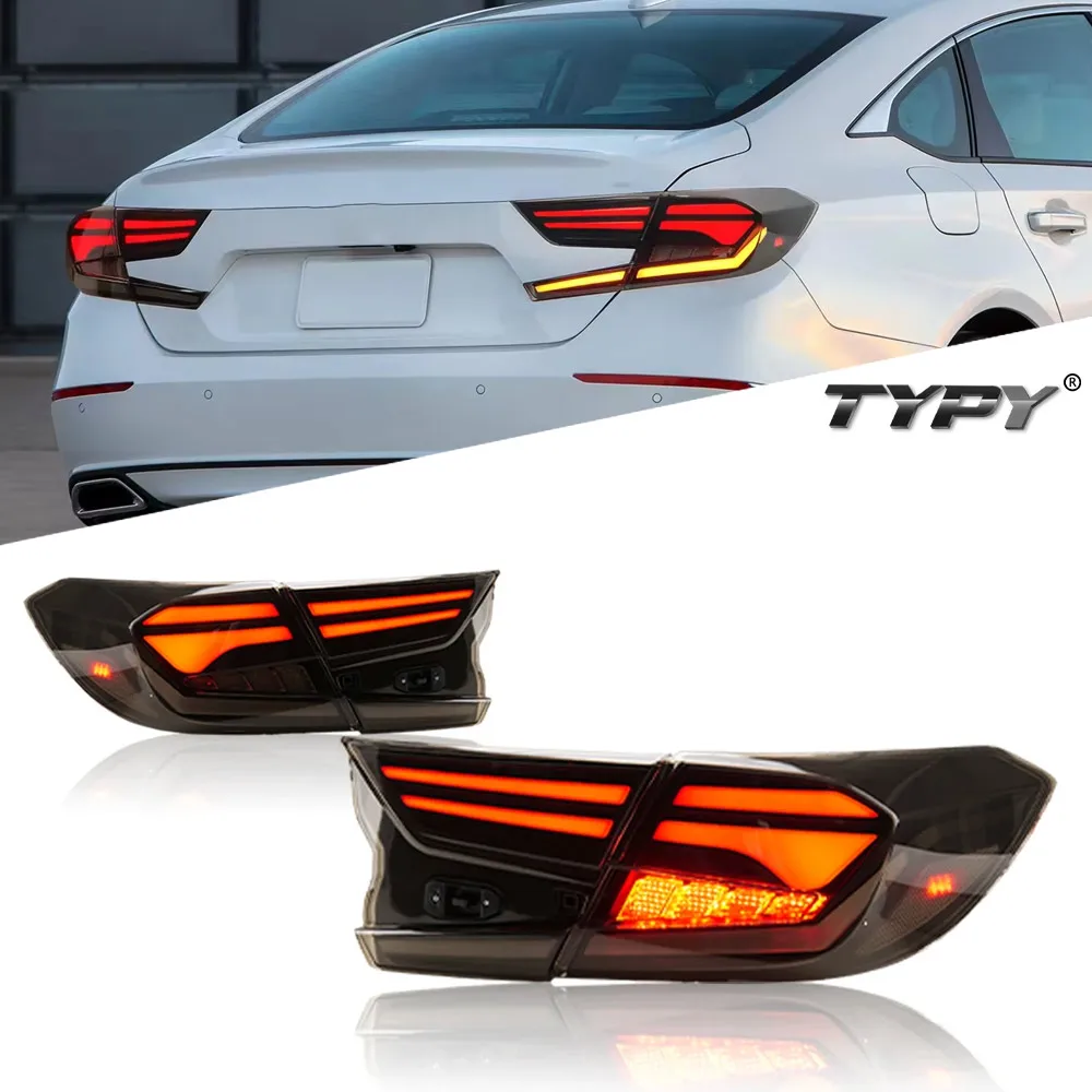 TYPY Car Tail Lights Assembly For Honda Accord 10th Gen Tail Lamps 2018-2022 Upgrade to NEW Dynamic Turn Brake Car LED TailLamp