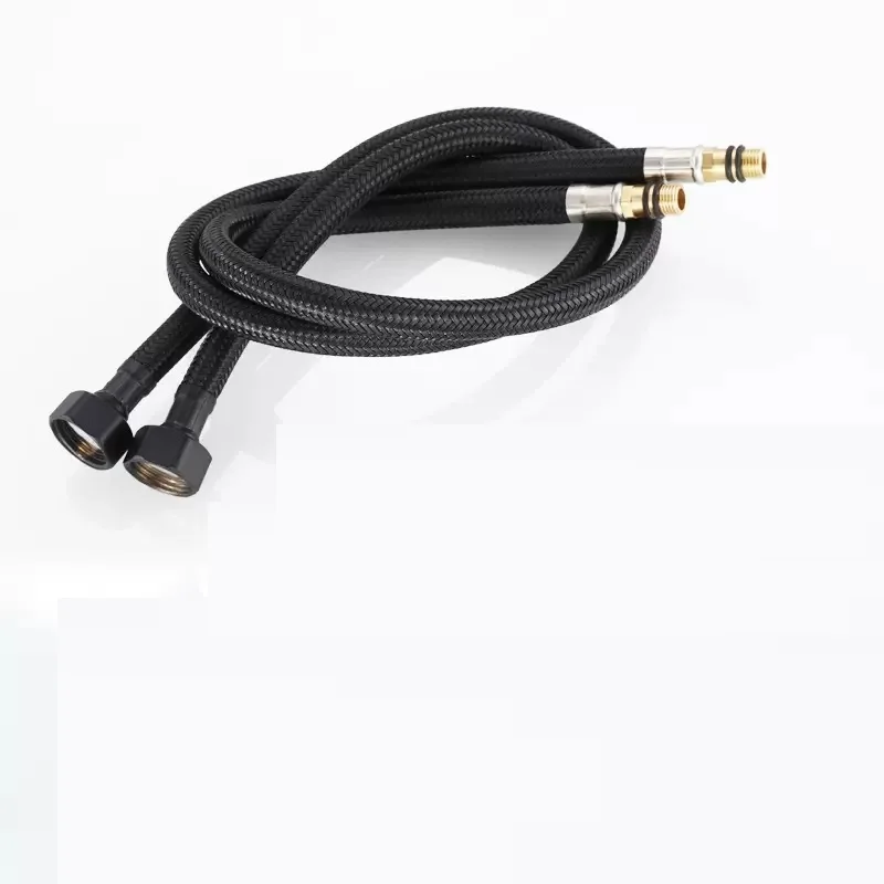 MTTUZK Black Flexible Connection Pipes G1/2''Standard Interface Hot Cold Tap Water Supply Hose Faucet Water Weaved Plumbing Hose