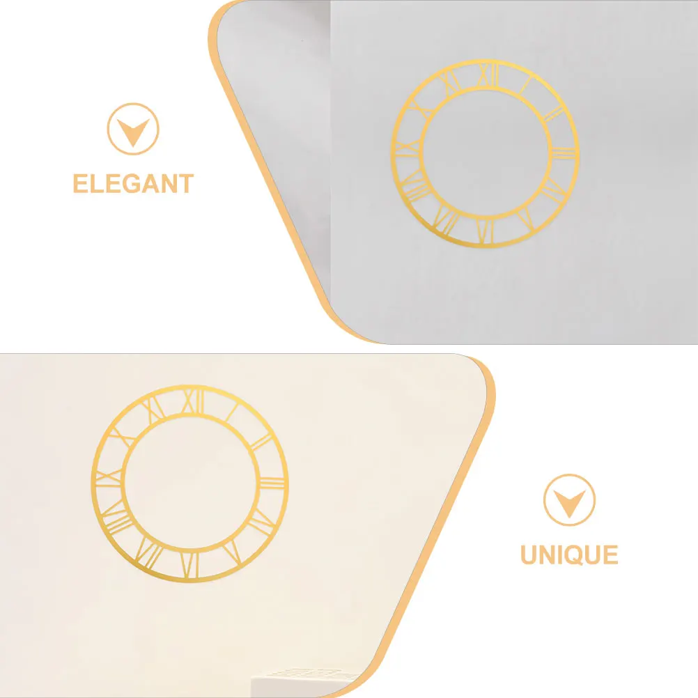 الأرقام الرومانية ساعة حائط ملصق دائري الاكريليك مرآة سطح الحديثة الجدار ملصق لغرفة المعيشة فندق مدخل ديكور