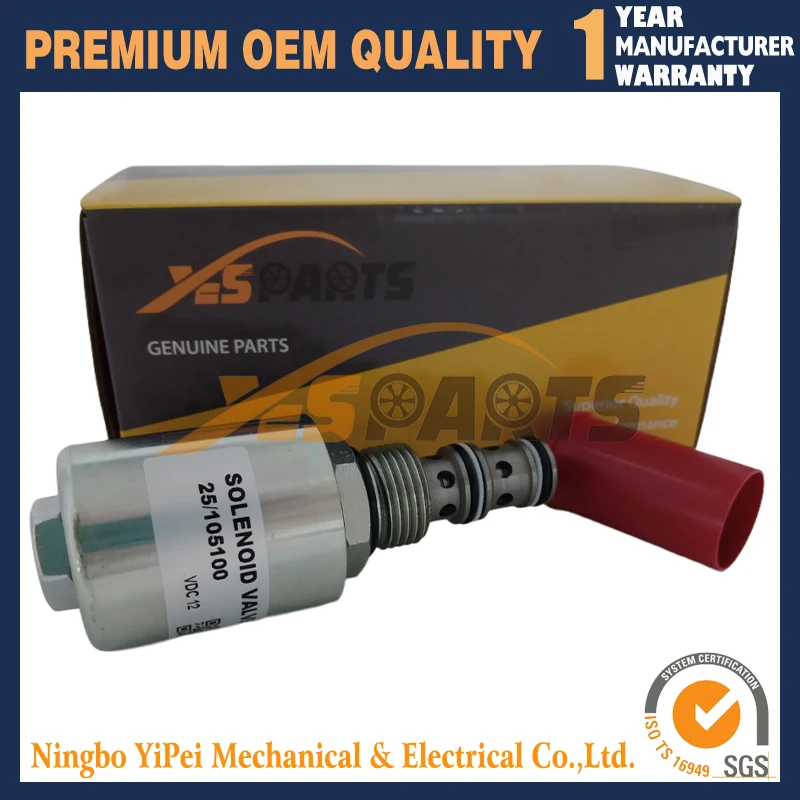 

12V 25-105100 25/105100 Solenoid Valve Fits ForJCB Engine Hydraulic Pump Safety Rotary Proportional Solenoid Valve Excavator Acc
