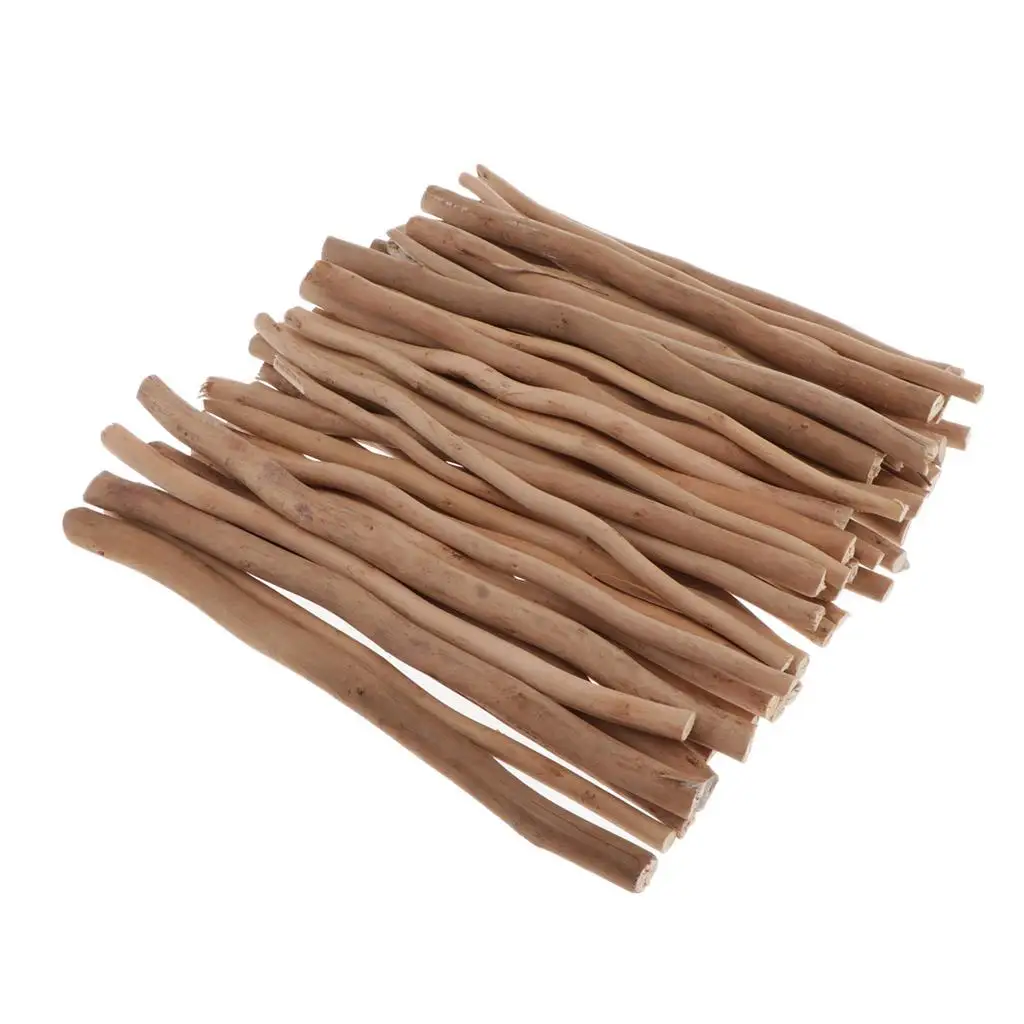 สําหรับงานฝีมือ DIY Photo Props 50 ชิ้น Driftwood สาขา Twig Embellishments