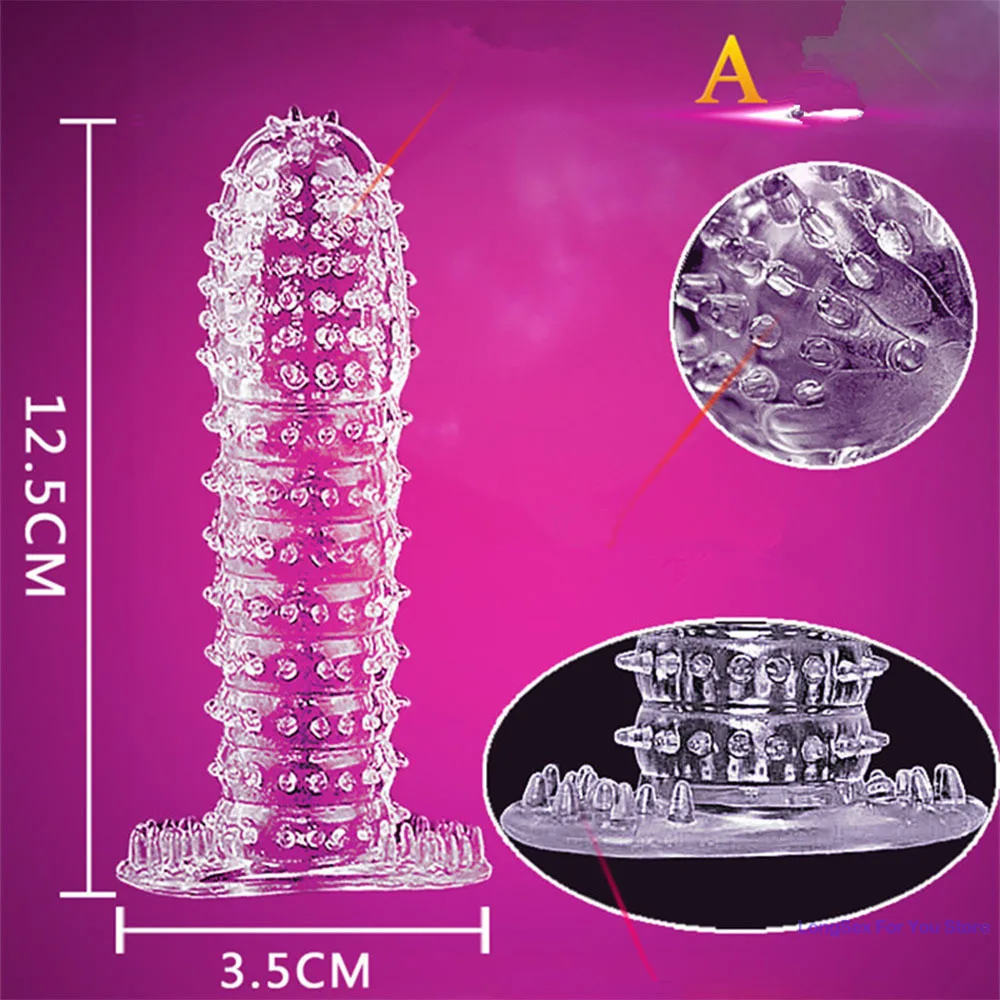 Reusable Condoms For Men Delay Ejaculation Male Penis Extension Sleeves Sperm Lock Cock Ring Dildo Cover penis sleeve adults 18