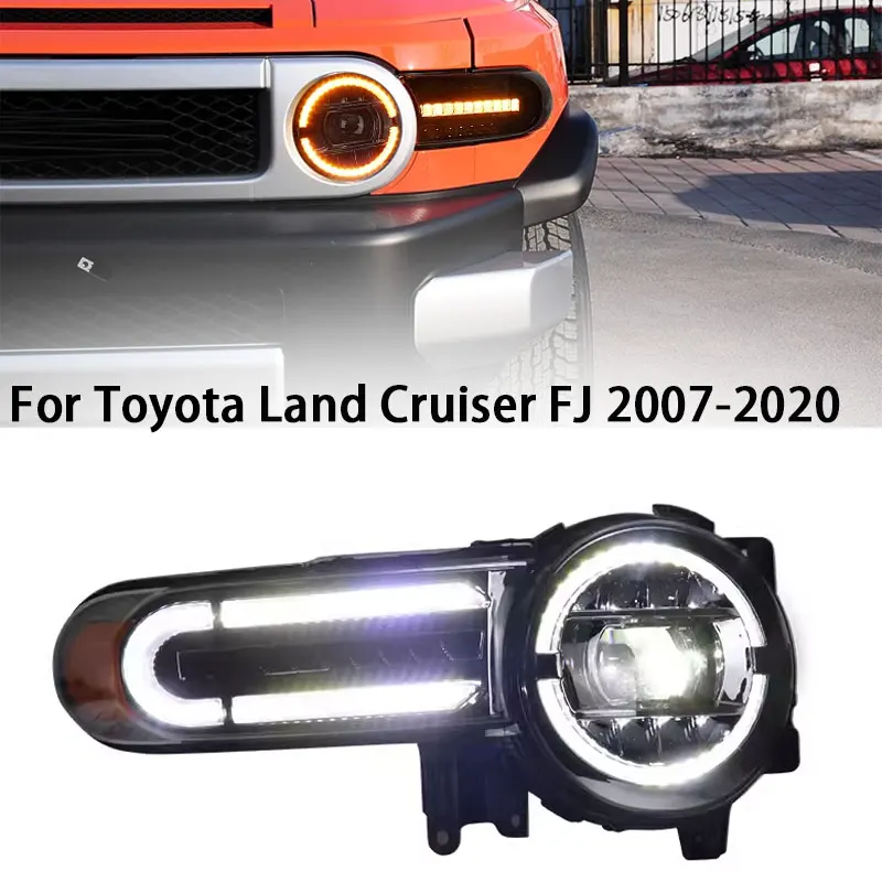 

Car LED Headlights For Toyoto FJ Cruiser 2007-2020 Full LED Headlamp Upgrade DRL Dynamic Signal Lamp Front Light Assembly