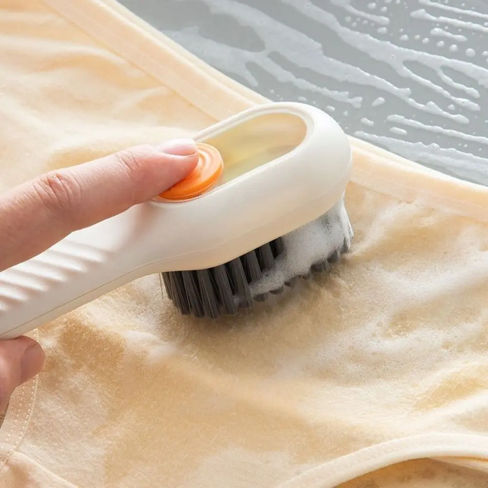 Cleaning Shoe Brush Soft Bristled Liquid Organizer Long Handle Clothes Board Brush Household Cleaning Tool