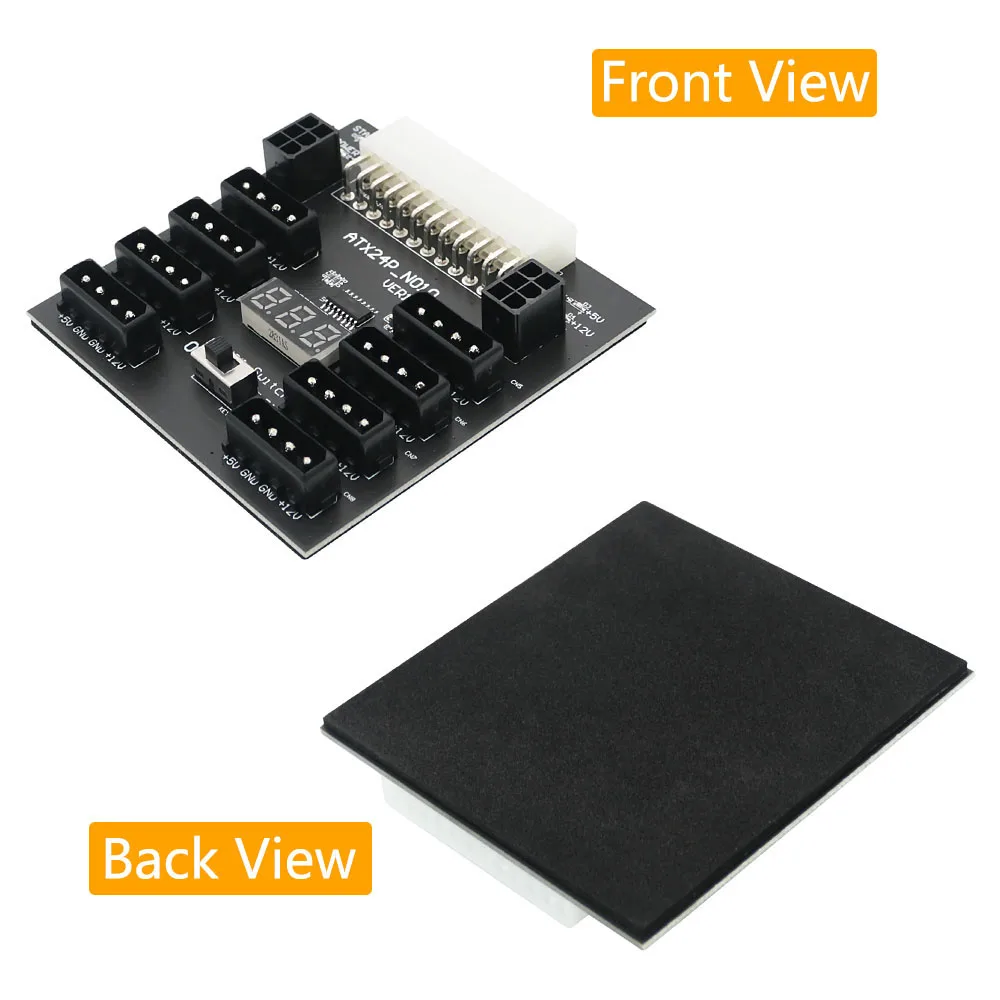 CHIA 마이닝용 ATX 전원 공급 장치 브레이크아웃 보드, 업그레이드 버전, 4 핀 및 6 핀 전원 커넥터 포함, 5V, 12V, 800W