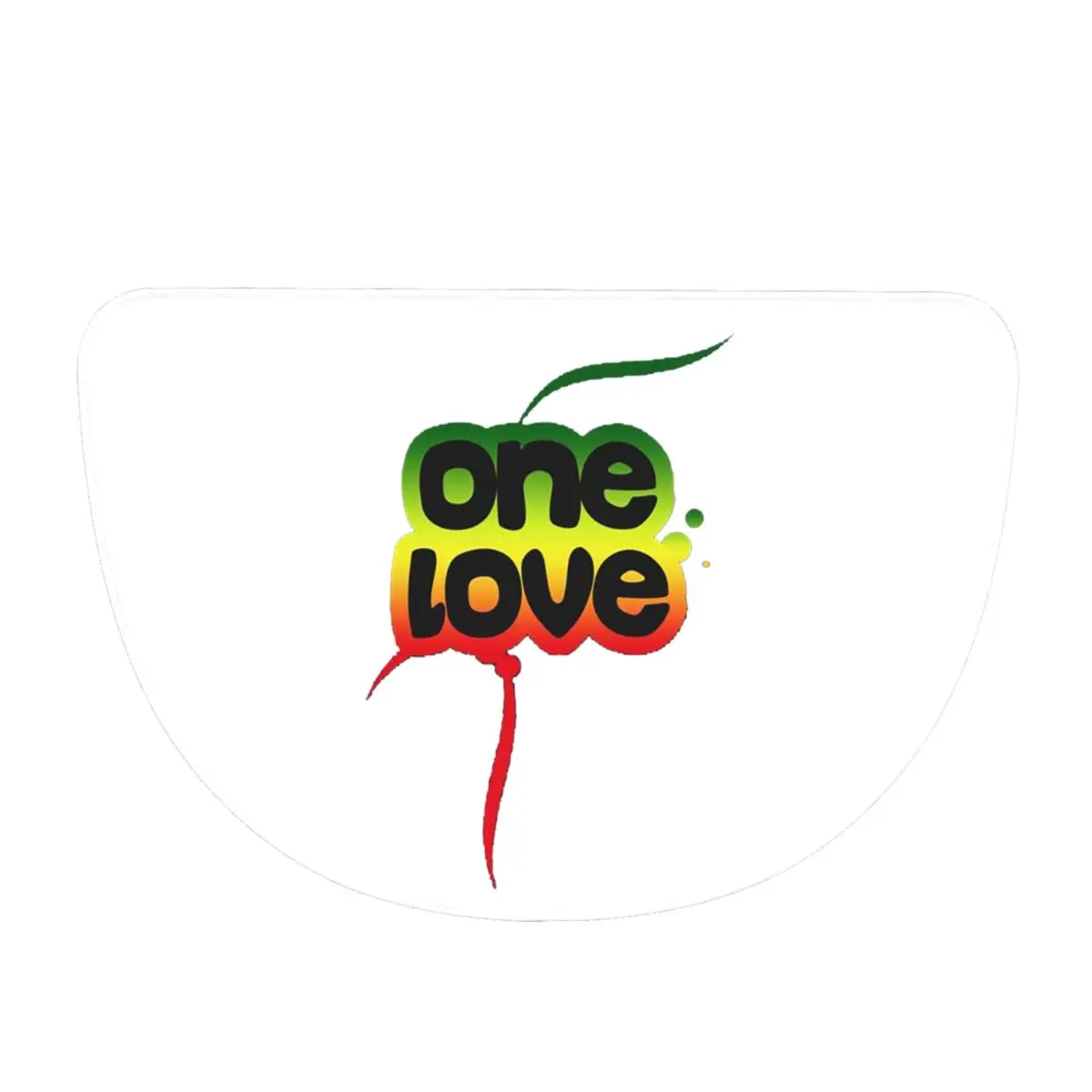 Bob Marley One Love Soft Flannel Half Round Doormat Non Slip Bathroom Mat Absorbent Floor Carpet for Garage