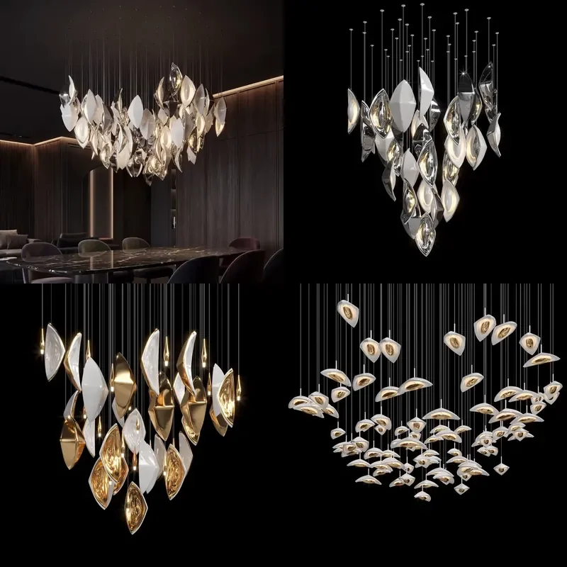 Customizable Modern Handmade Ceramic LED Chandelier Warm White Light Fixture for Hotel Villa Bedroom Home Decoration