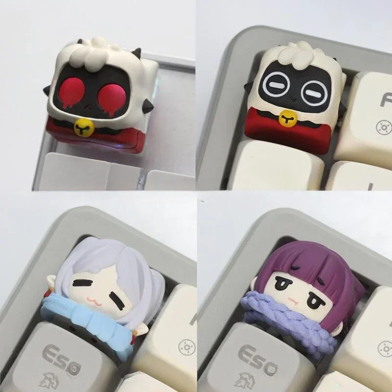 Anime Keycaps Cute Resin Keycap Cherry Profile Custom Artisan Keycaps for Mechanical Keyboard Key Caps Switch Opener Gamer Gifts