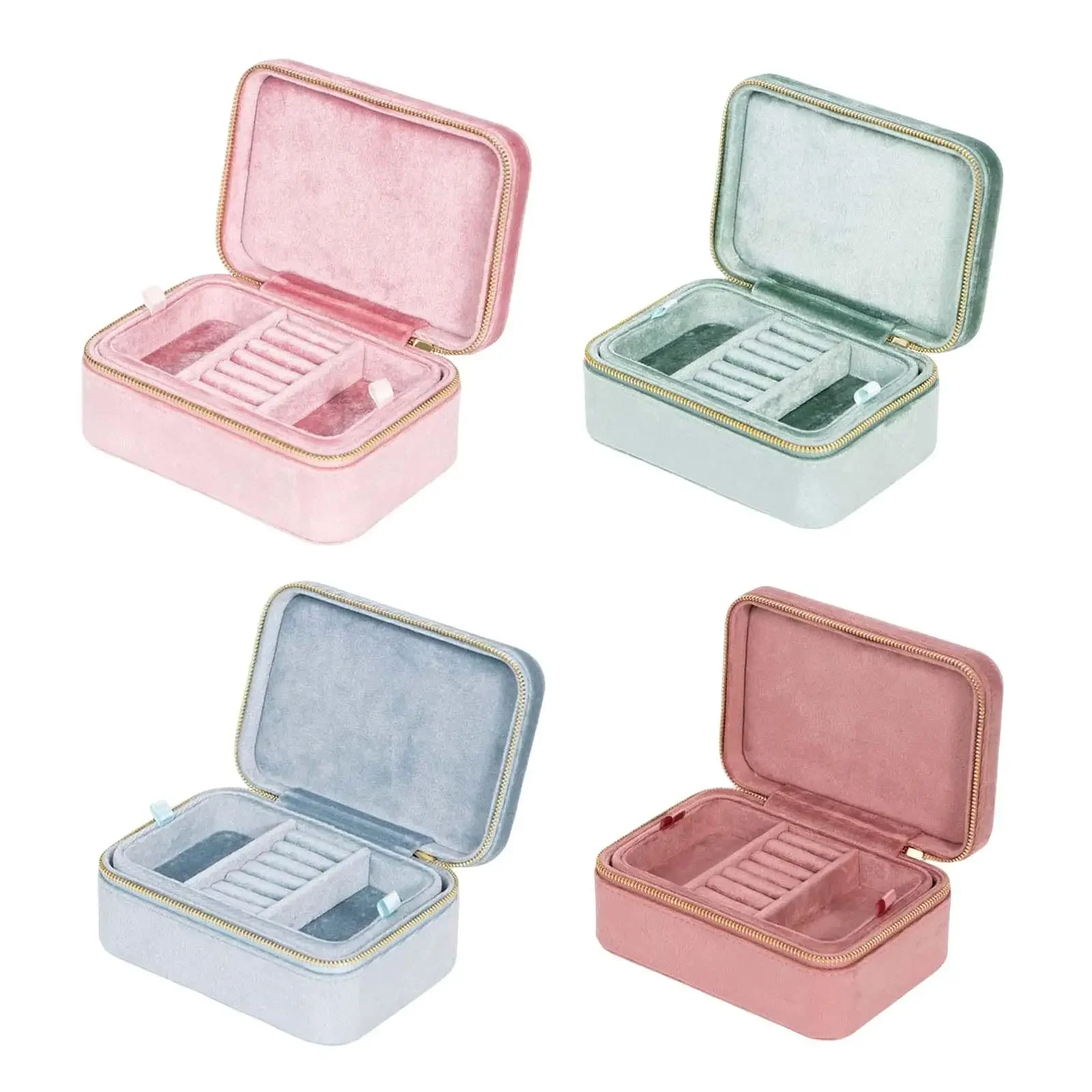 

Lbarley Double Layer Jewelry Organizer Box Gift Lightweight Storage Travel Jewelry Case for Rings Necklaces Watch Bracelets Trav