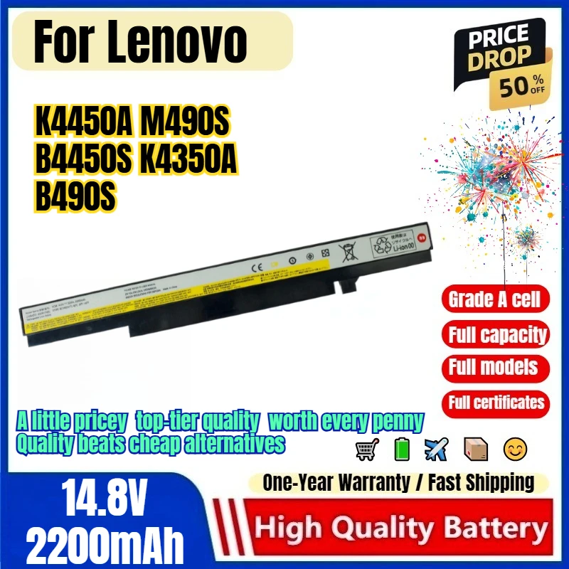 L12S4Z51 for Lenovo K4450A M490S B4450S K4350A B490S Laptop Battery High Quality High Capacity Battery Replacement Bateria