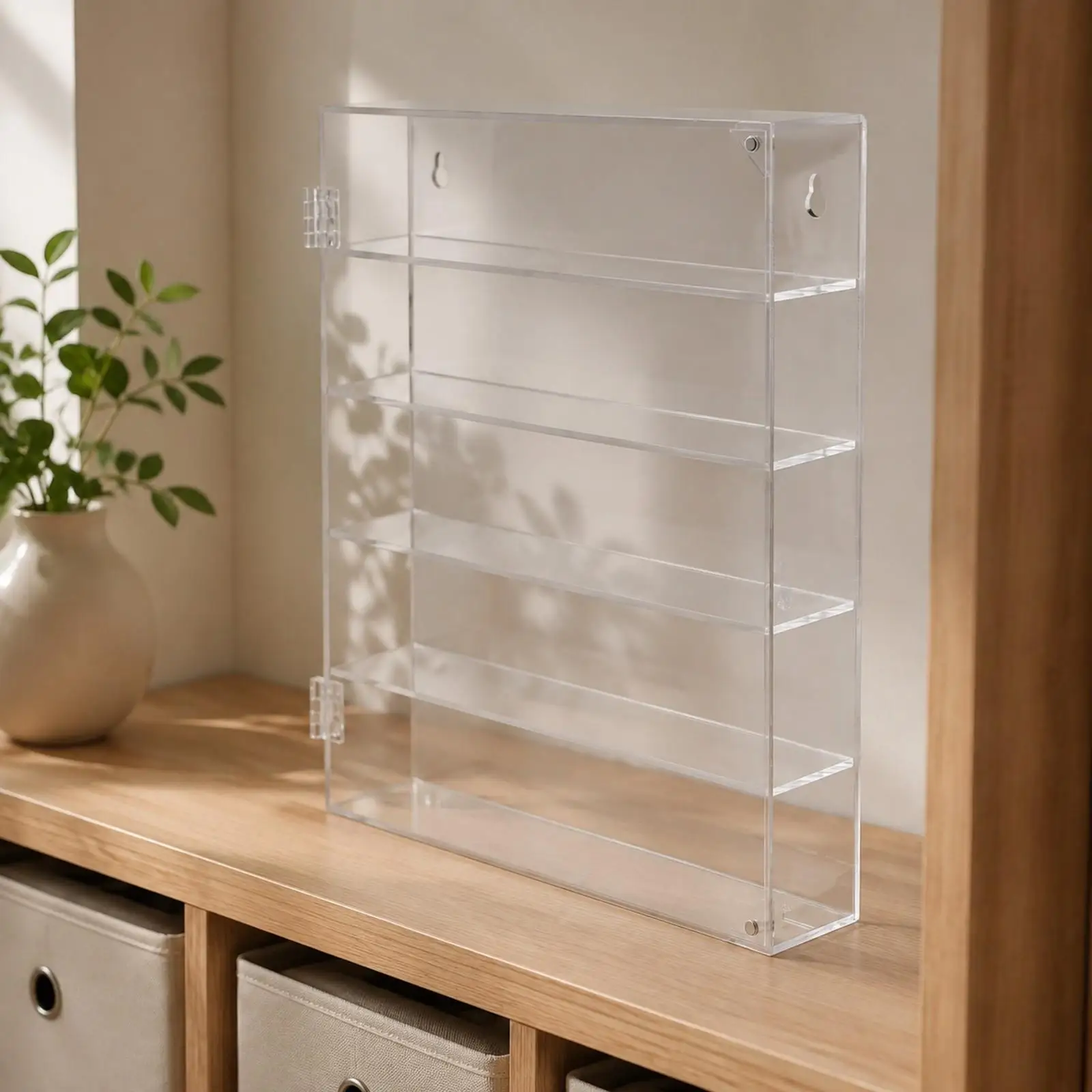 Acrylic Car Display Case Multi Level Wall Mountable Collectible Showcase for Model Cars Figurines and Toys