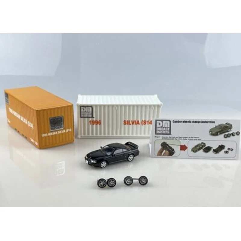 DM 1:64 Silvia S14 S15 Container Container Truck Car Series Alloy Die Casting Model Collect Ornaments