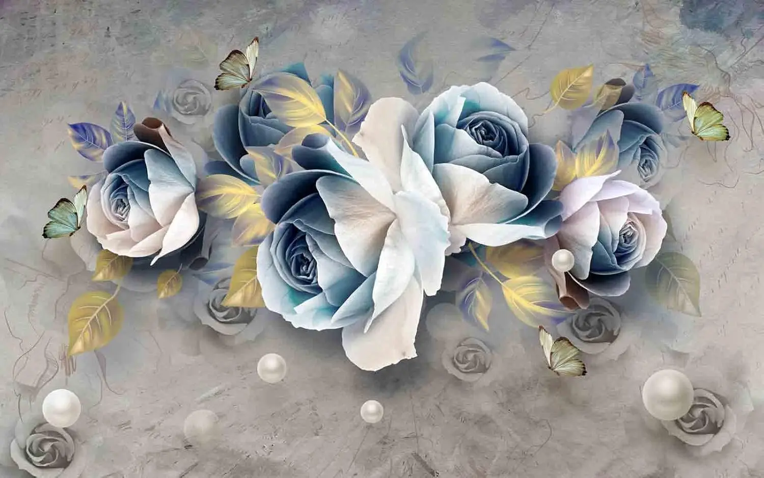 Romantic Floral Mural Wallpaper Roses Botanical Wall Decal Large Scale Luxury Watercolor Tapestry for Living Room Bedroom House