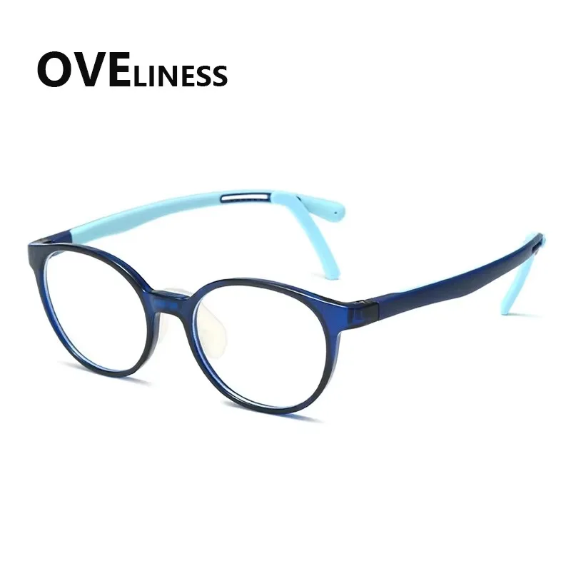 

TR90 Frames for Boys and Girls Myopia Prescription Glasses Flexible Frames Vintage Round Optical Eyeglasses Kids