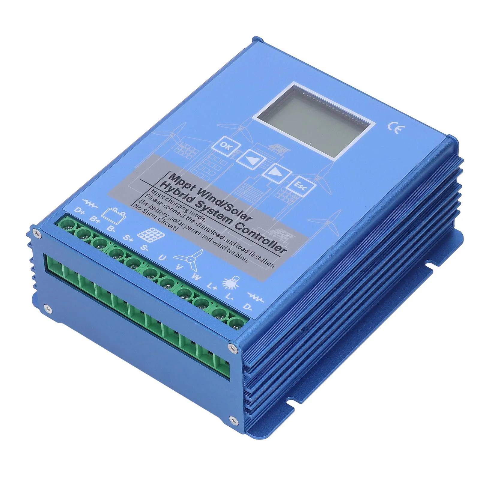 وحدة تحكم شحن الطاقة الشمسية MPPT وحدة تحكم تعمل بالطاقة الشمسية في الرياح MPPT Boost شحن بطارية ليثيوم حمضية 12 فولت 24 فولت مع بلوتوث أزرق