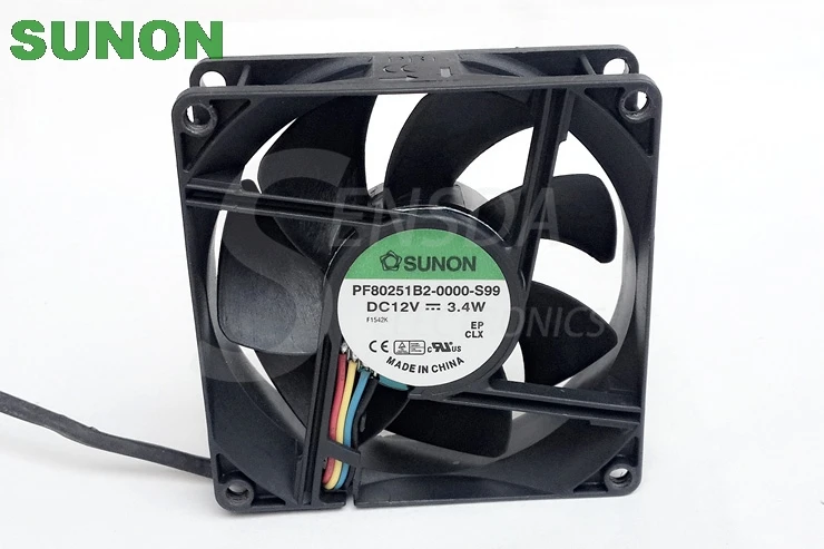 Original For Sunon PF80251B2-0000-S99 12V 3.4W 8025 80mm 8cm PWM tempreture control axial cooling fans