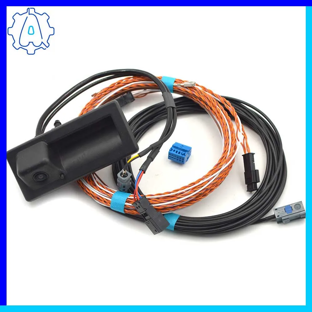 Cámara de visión trasera, imagen inversa con línea guía de trayectoria para VW Tiguan MK2 5NA 827 566 D 5NA82756D, accesorios para coche