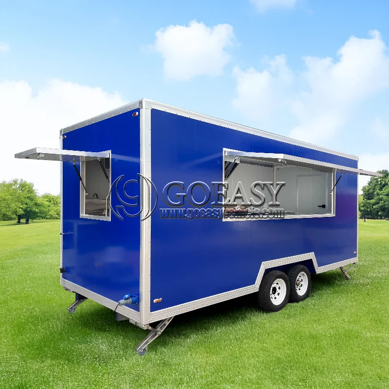 

Customized BBQ Pizza Food Trailer Mobile Kitchen Fast Food Truck Burger Coffee Cart for Outdoor Catering USA
