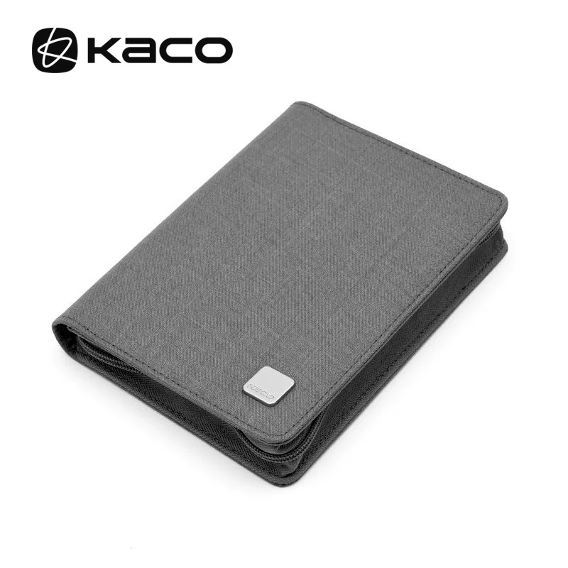 KACO-Bolsa de almacenamiento para bolígrafos sénior, resistente al agua, negro, gris, 10/20 portalápices, bolsas de colección para sujetar con cremallera, negocios de lujo