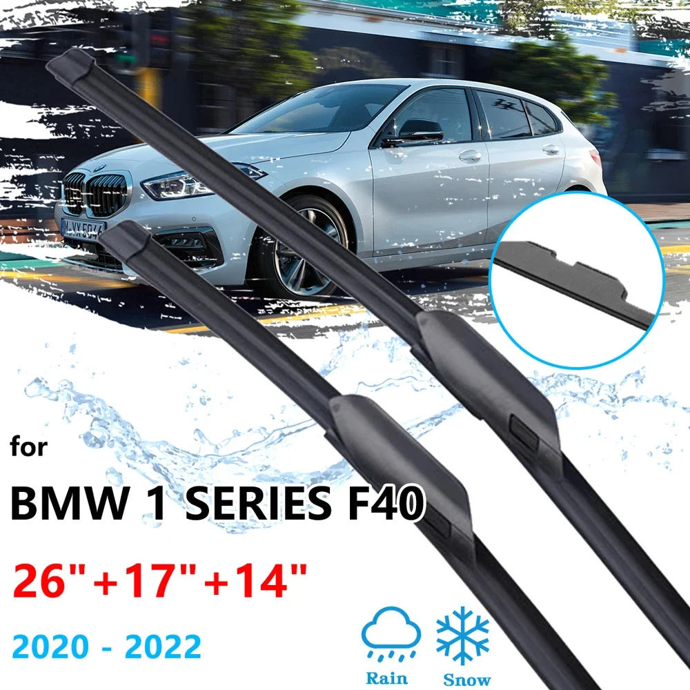 

For BMW 1 Series F40 2020 2021 2022 Front Rear Wiper Blades Set Brushes Cutter Cleaning Window Washers Hatchback Car Accessories