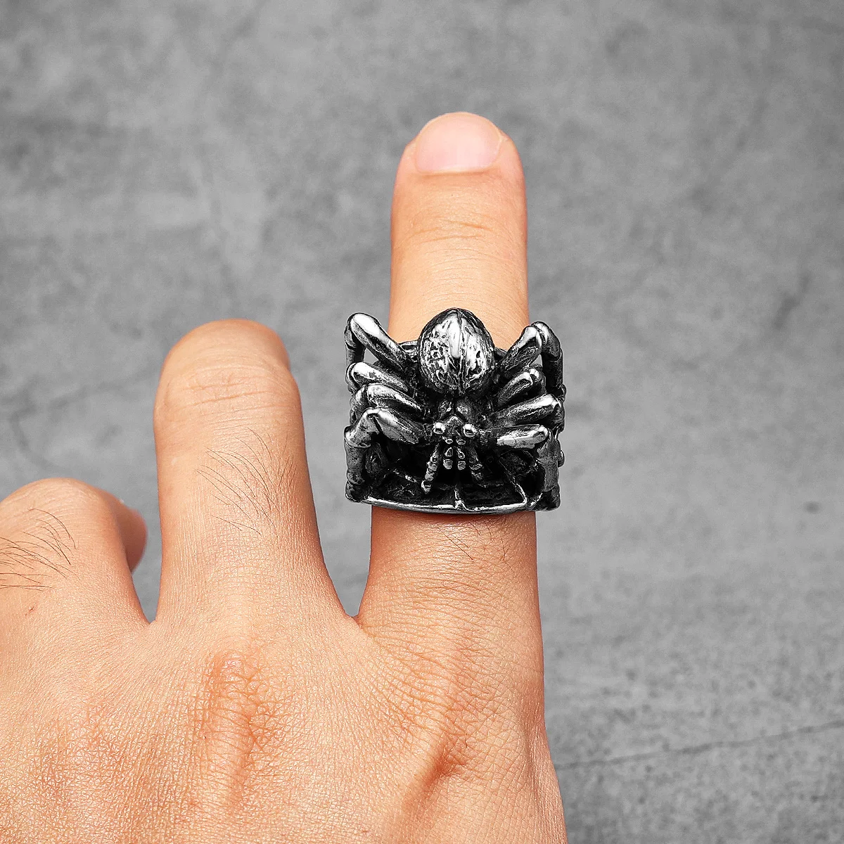 Retro Spider Stylish Stainless Steel Men Rings Punk New In For Male Women Fashion Jewelry Creativity Gift Wholesale Dropshiping