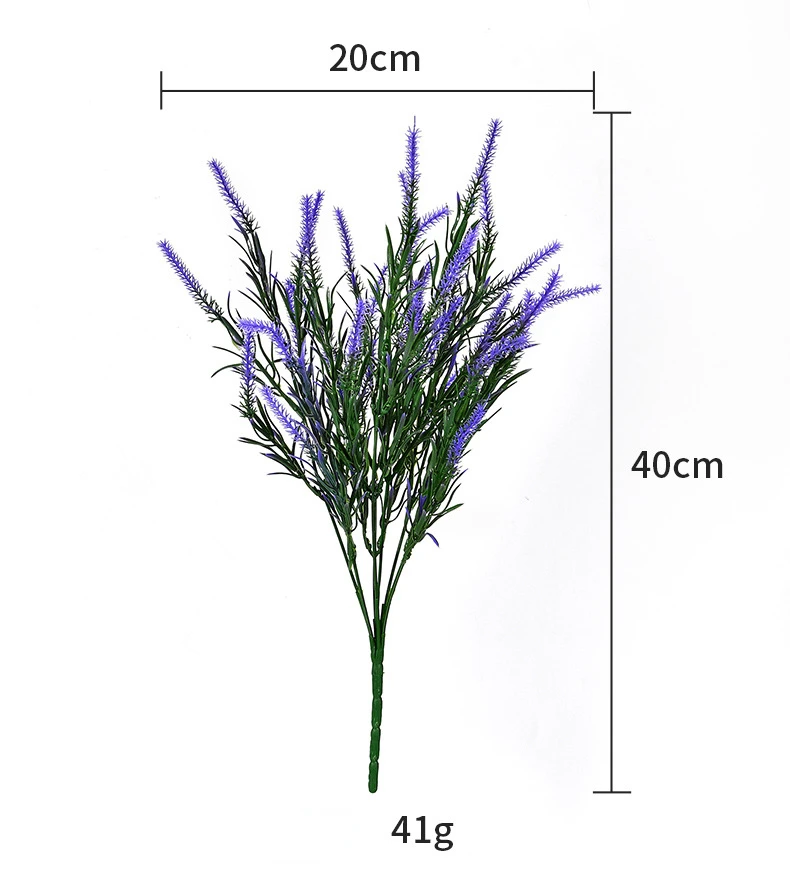 Artificial Lavender Fake Flower 7 Fork Simulation Flower Wedding Home Decoration Plastic Flower Interior Decoration