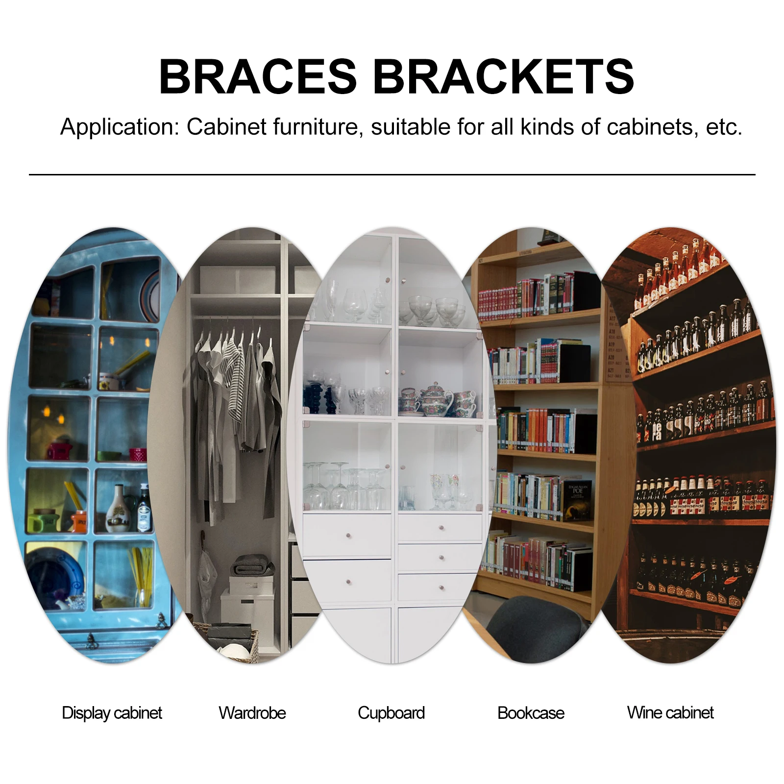 

5pcs Stainless Steel Corner Braces Heavy Duty Adjustable Brackets For Furniture Wood Shelves Support L-Shaped Slot Design Shelf