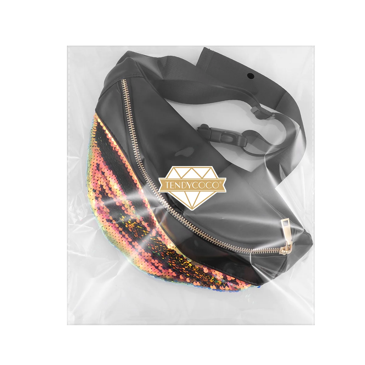 

Sequin Belt Bag Personality Women's Purse Fashion Sports Colorful Sequins Waist Travel