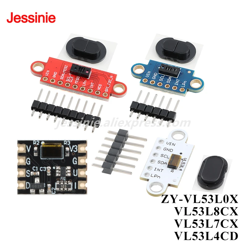 ZY-VL53L0X VL53L8CX VL53L7CX VL53L4CD Laser Distance Measurement Sensor Module Optical Cover Laser ToF Time of Flight Low Power