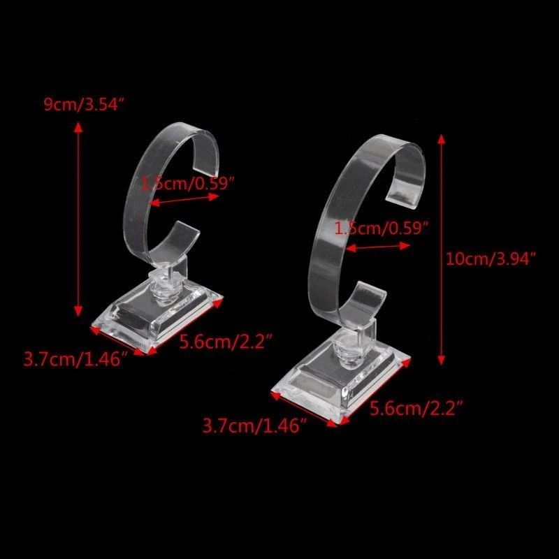 Wrist Jewelry Bracelet Display Stands Clear Watch Display Rack Shop Holder Stretchie Bangle Display Stand