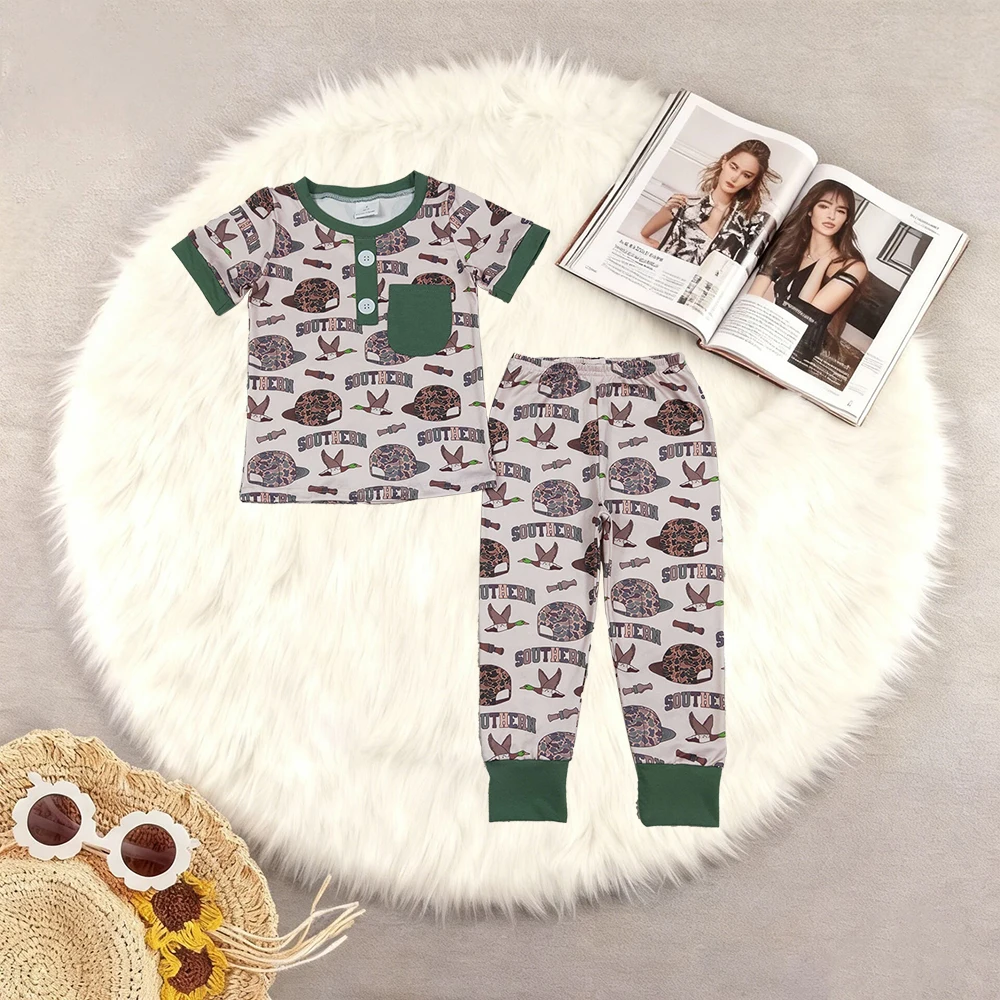 

12.23 камуфляжные шапки для маленьких мальчиков, топ с карманами и штаны, комплекты южной одежды