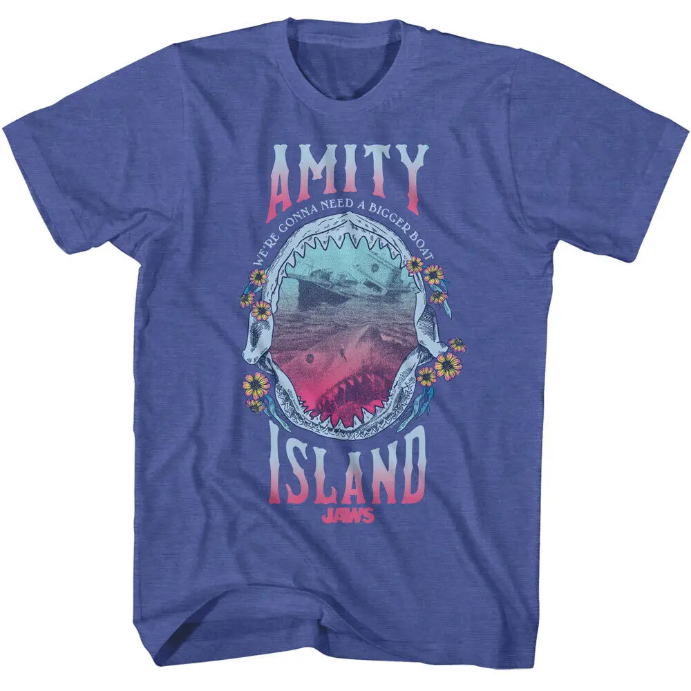 Jaws 70's Movie Amity Island We're Gonna Need A Bigger Boat Image Men's T Shirt