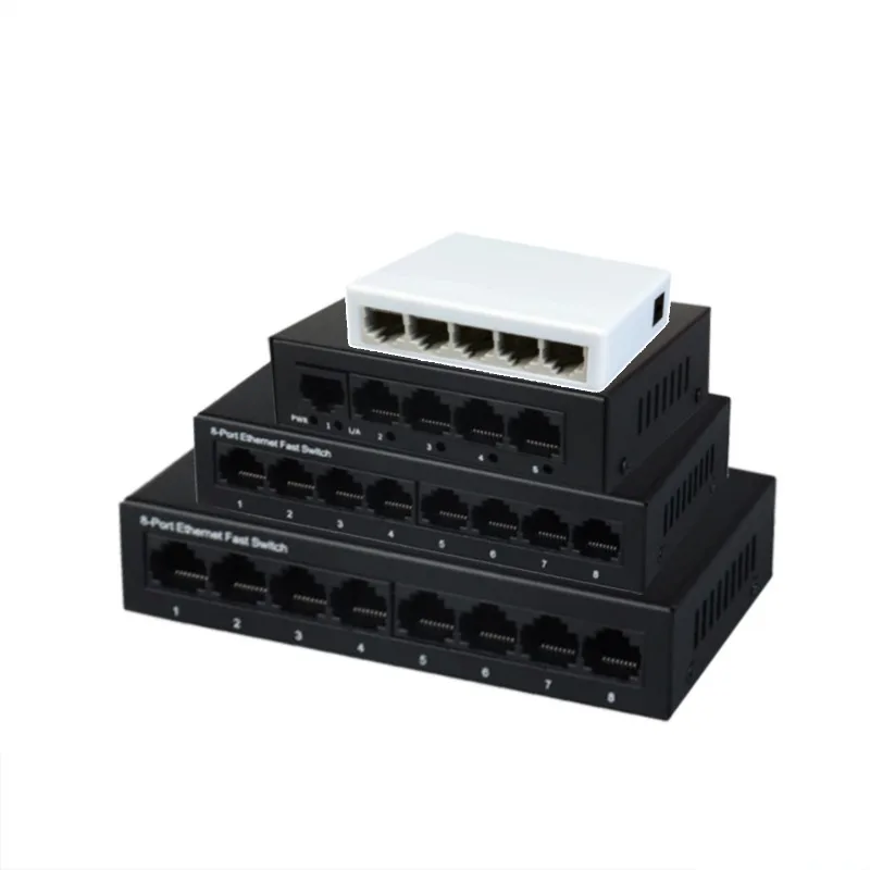 5 8 16 24 Port Gigabit Ethernet Switch, Desktop Rack Mount Network Splitter