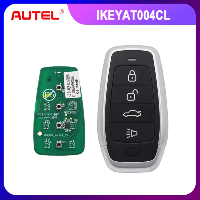 

1 шт. Autel IKEYAT004CL AT004CL универсальный смарт-ключ дистанционного управления 4 кнопки AUTEL SMART KEY для умного ключа Autel для KM100 IM508 IM608