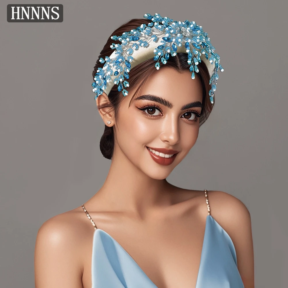 Topqueen elegante casamento de noiva requintado headbands artesanal água diamante tecelagem senhoras banquete dança acessórios para o cabelo yxa290