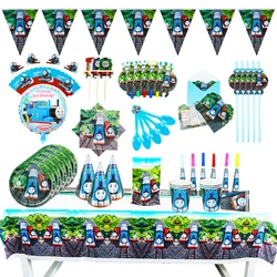 Thomas&Friends Train Birthday Party Balloon Decoration Set Disposable Tableware Banner Background Stationery Baby Shower Thomas