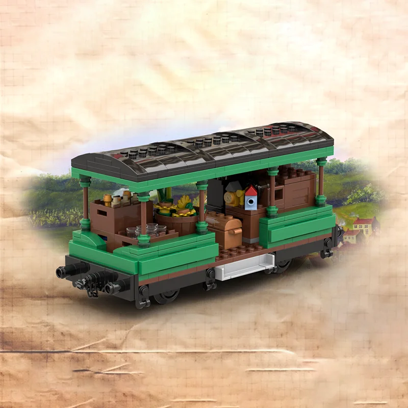 Spoorwegtrein Model Moc Bouwstenen Openlucht Vrachtwagen Model Technologie Baksteen DIY Assemblage Constructie Vakantie Speelgoed Cadeau