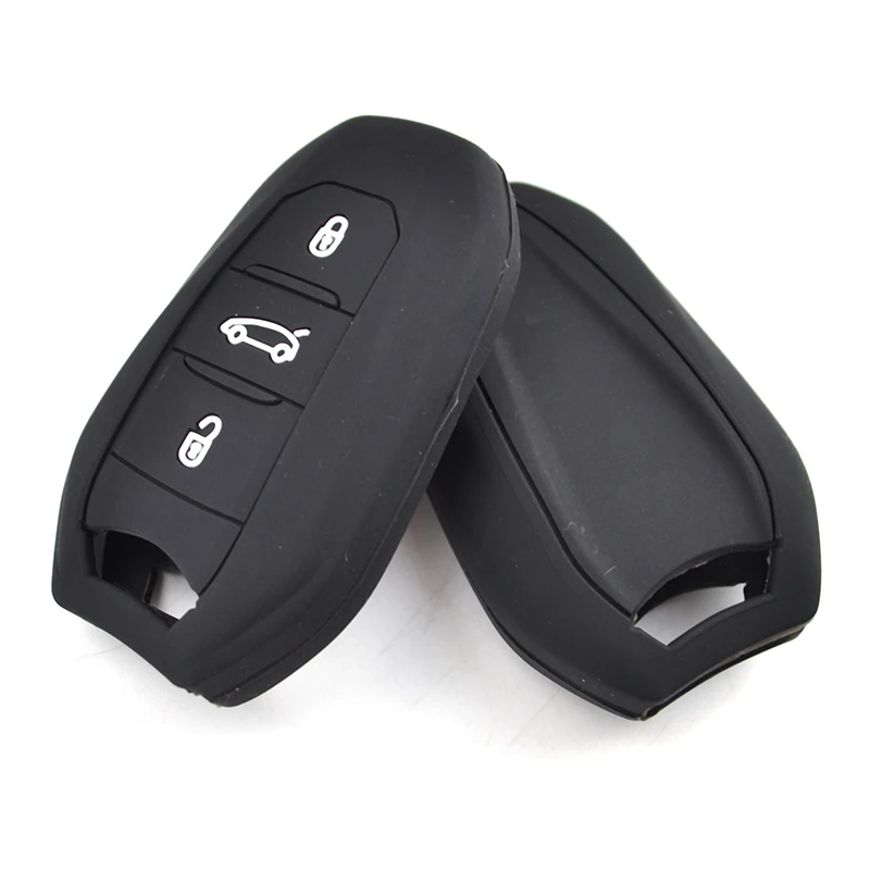 For Peugeot 208 308 508 3008 5008 for Citroen C4 Picasso DS3 DS4 DS5 DS6 Silicone Remote Key Case Fob Shell Cover 3 Button