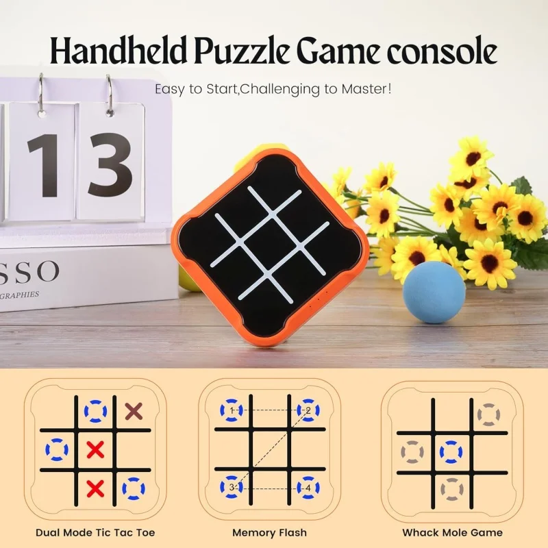 رقعة شطرنج إلكترونية من Tic Tac Toe للأطفال، لعبة استراتيجية تفاعلية مع وضع تعلم الذكاء الاصطناعي، لعبة تعليمية للوالدين والطفل #2