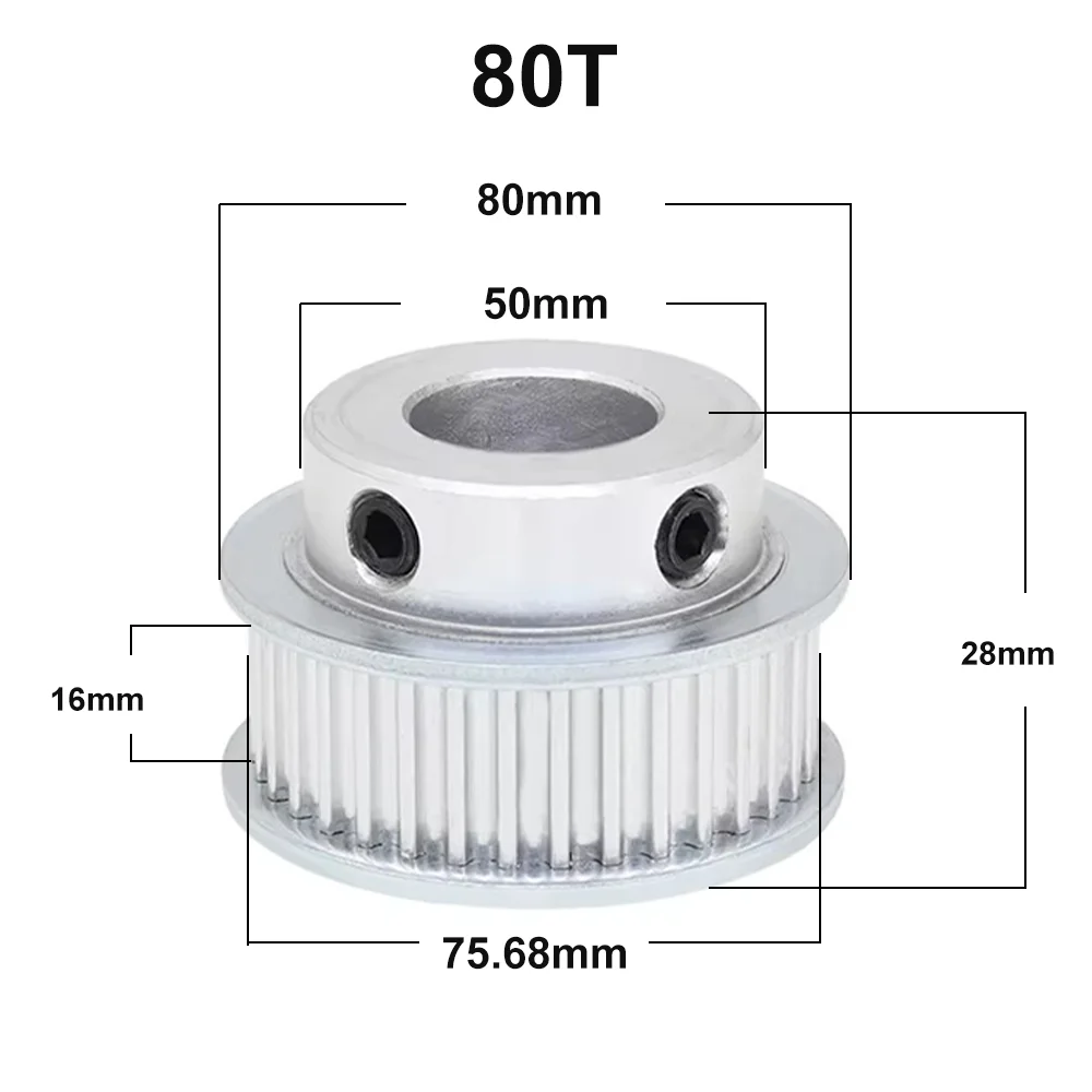 HTD3M Pulley 80T 90T 100T 120T 150T BF Type 3M 80teeth 90teeth 100teeth 120teeth 150teeth Synchronous Wheel HTD 3M Timing Pulley