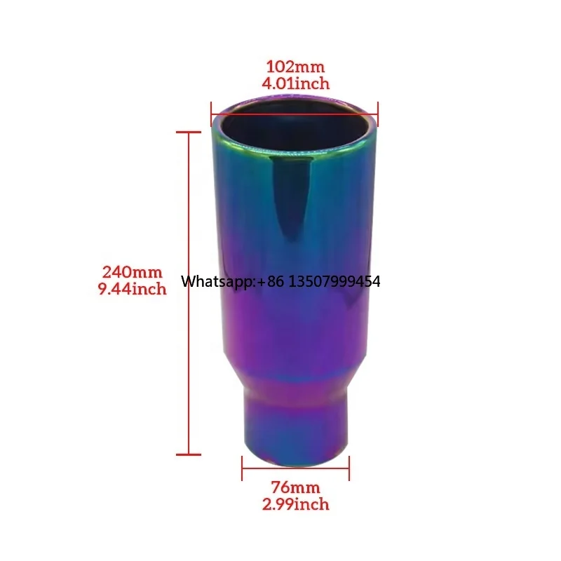 

Universal Colorful 304 Stainless Steel Exhaust Pipe - High Performance & Durable Auto Modification Part