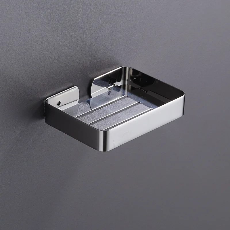 stainless steel soap dish, non-perforated soap box, bathroom soap rack