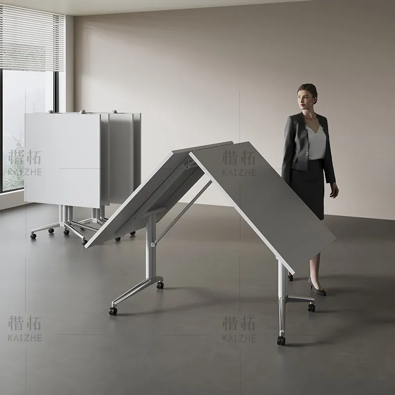 Fixed strip training table negotiation desk splicing telescopic multi-functional folding