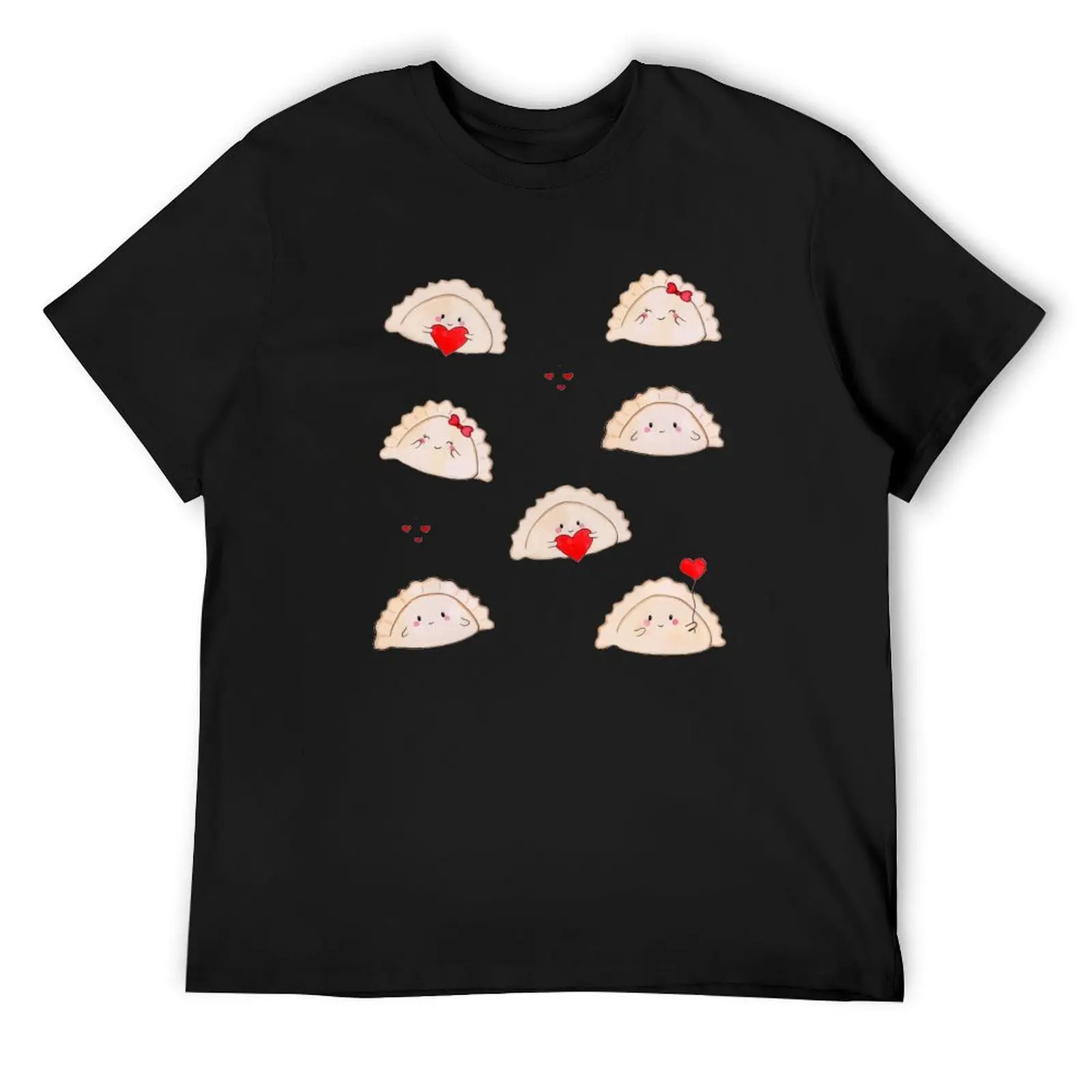 

Cute little Valentine's dumplings polish pierogi T-Shirt anime t shirts summer top affliction shirts mens plain t shirts