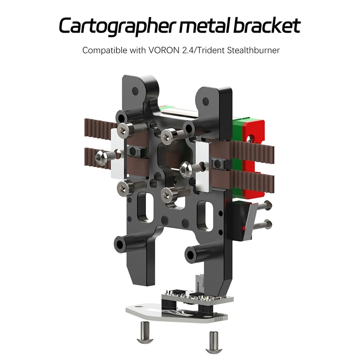 CNC Metal Bracket CNC Carriage for IDM Scanner Leveling Sensor for Voron 2.4 Trident 3D Printer Super Fast Leveling