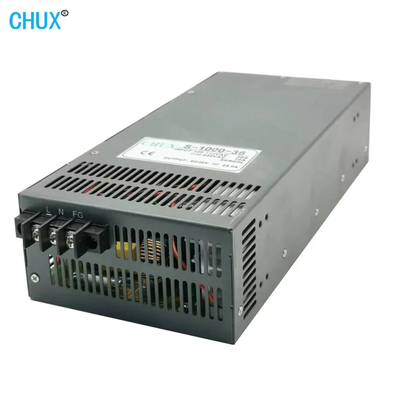 CHUX Adjustable indus Switching Power Supply 12V 24V 36V 48V110V 300V Ac Dc 1000W 1200W  1500W 2000W For Cnc Cctv Led Light SMPS