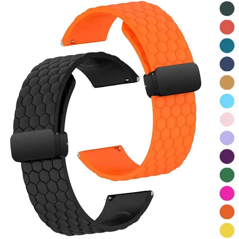 

High Quality Magnetic Silicone Strap For Samsung Watch 3 Band 45mm Watch 46mm Active Gear S3 22mm Sport For Amazfit GTS 2 3 4