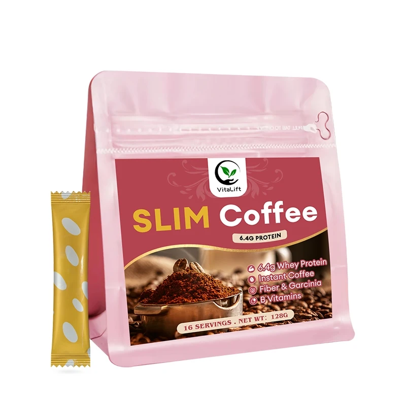 Effective Slim Coffee To Lose Weight Fat Burning Diet Support, Instant Coffee Whey Protein Powder, B Vitamins & Fiber