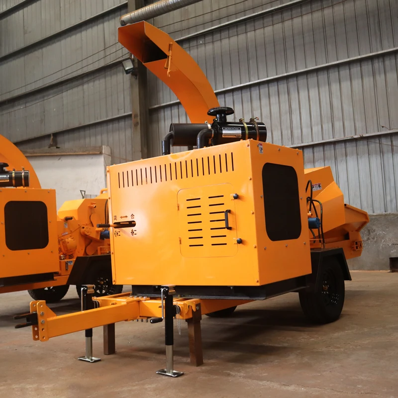 Factory Price Branch Wood Chipper Crusher Machine Chain Feeding Mobile Wood Chipper Large Wood Infeeding Chipper Shredder