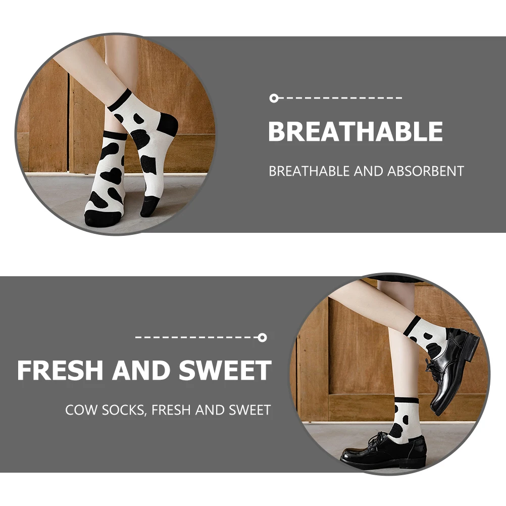 

Cow Print Cotton for Girls Kids Women Cute Cartoon Ankle Breathable Comfortable Spring Summer Autumn Gift Animal Theme Cow